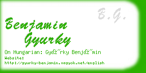 benjamin gyurky business card